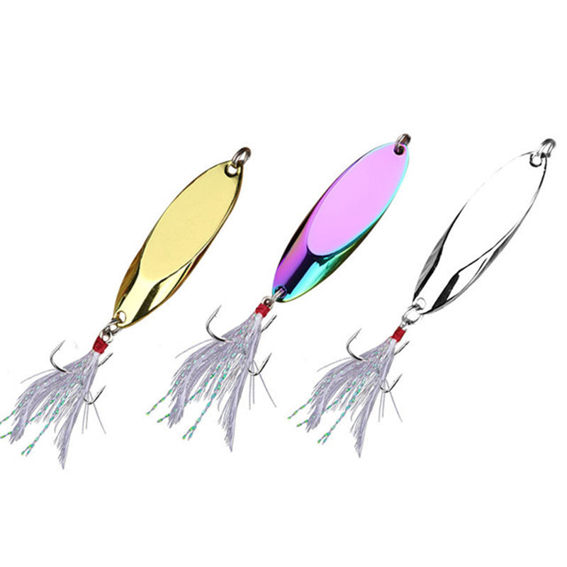 Fishing Hook Treble - 1pc 2.5 グラム-35 グラム金属スプーンルアーシャープトレブルフック​​フェザーハード餌スパンコール人工餌淡水スピナー釣具