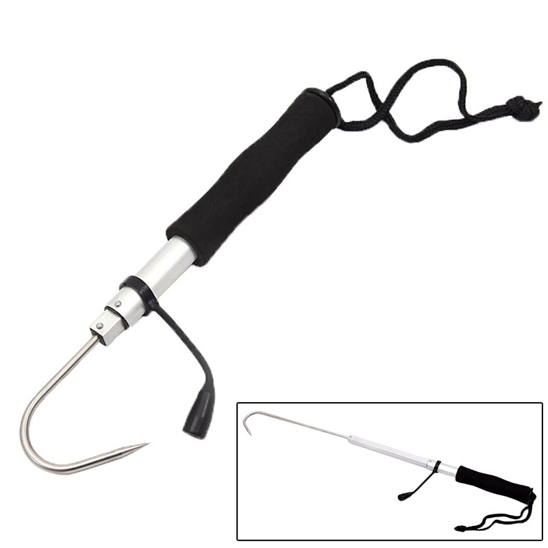 Fishing Hook Stainless Steel - 伸縮式格納式フィッシュガフステンレス製氷海釣り槍フックタックル新品