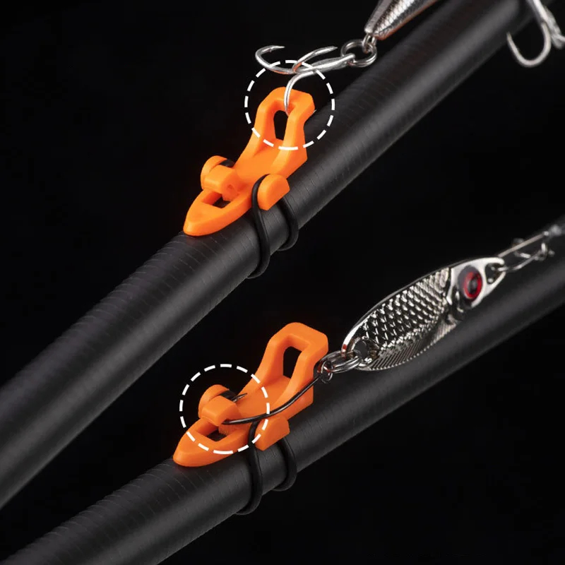 Fishing Hook Box - 10-40SET 釣りフックキーパールアーベイトホルダー 釣り竿用ゴムリング3個付き 釣り具ポータブルアクセサリー 固定餌