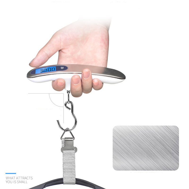 Fishing Hook - ポータブルスケールデジタル LCD ディスプレイ 110 ポンド/50 キロ電子荷物吊り下げスーツケース旅行重量手荷物釣りスケールフック付き