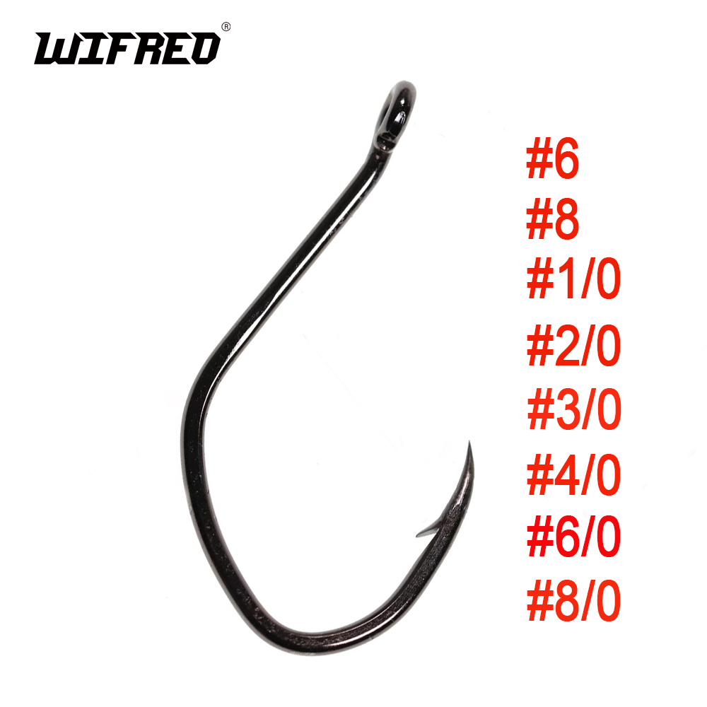 Fishing Hook Barbless - Wifreo 20 個 V シェイプナマズフックオフセット有刺鉄線シーバス釣りフック 8