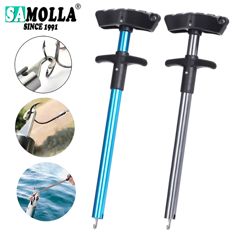 Fishing Hook Remover - 釣りフックリムーバーツール釣りルアーリムーバーアルミチューブフックデタッチャーポータブルフィッシュフックアウトエクストラクター