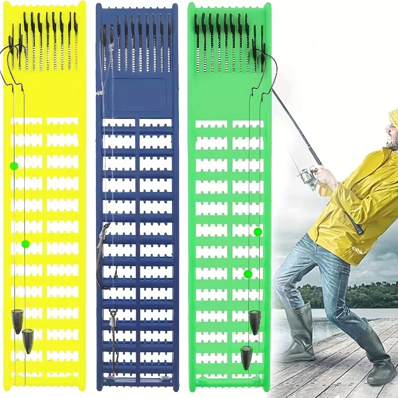 Fishing Hook Jig - YOTO 釣りスネルドフックホルダー釣りリーダーホルダースネル釣りフックを整理するためのリグホルダーリーダートレイジグボード