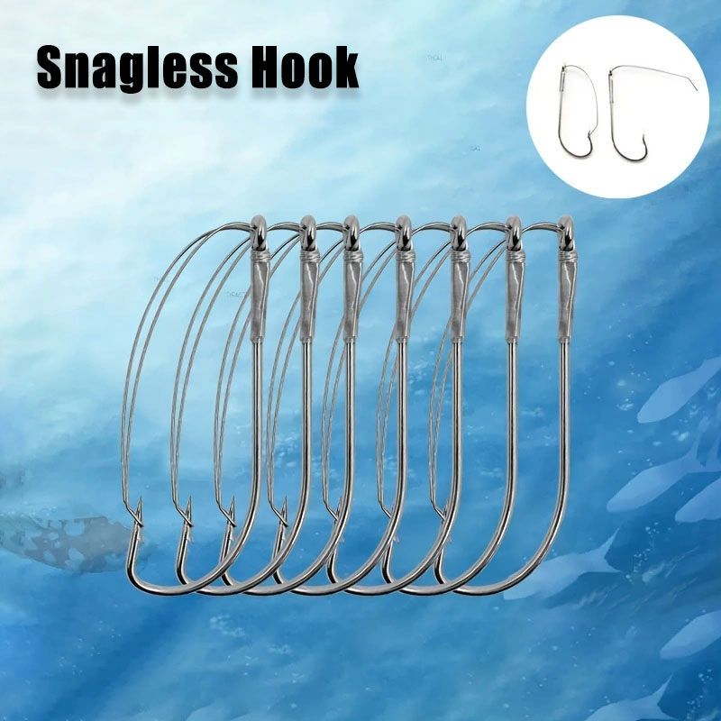Fishing Hook Weedless - 20/40個 ウィードレスオフセットワームフック - もつれ防止バスフィッシングフック、ソフトベイト用高炭素鋼 (サイズ1/0-3/0)