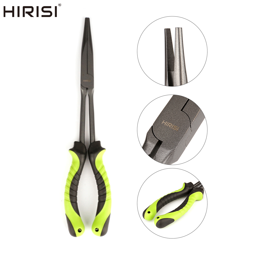 Fishing Hook Remover - Hirisi フィッシングプライヤー 29cm ロングノーズ フックリムーバー 炭素鋼