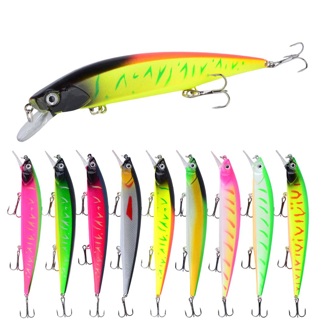 Fishing Hook Treble - 1pc 14cm/20g プラスチック製シミュレーションルアー、ミノーハードベイトトレブルフック、パイクカープ用人工餌