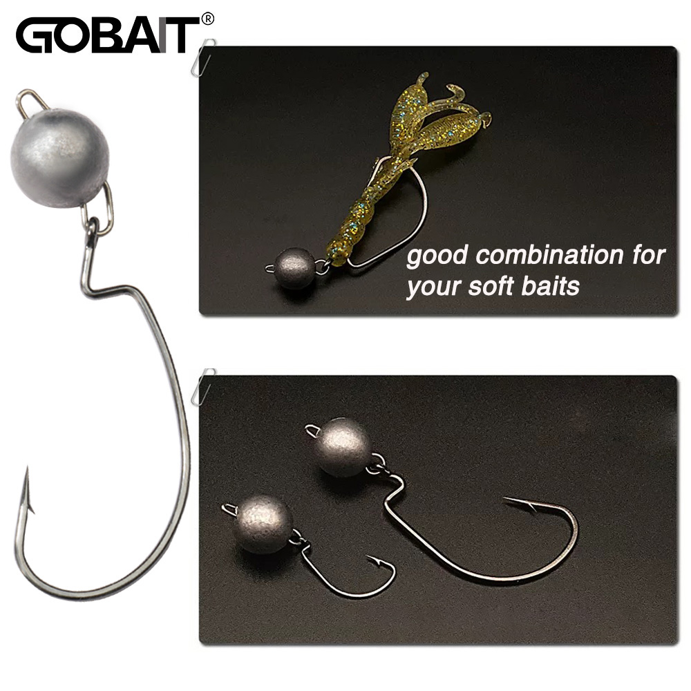 Fishing Hook Weedless - 5個入りメタルジグヘッドワームフック2g 4g 10g 14g 18g ウェイトクランクギアシンカーペスカウィードレスオフセットリグ釣り道具キットフィッシュフック
