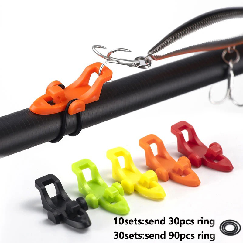 Fishing Hook Jig - 10-30 個釣り竿ポールフックキーパールアーベイトホルダールアーアクセサリージグフック安全保持ホルダー釣りツール 251216