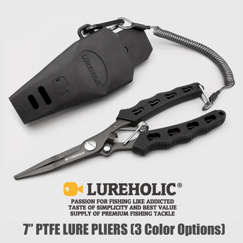 Fishing Hook Remover - LureHoldic-コーティングされた釣り糸,フック,切断,編組線,柔らかいゴム製シースとストラップ,7インチ,18cm, 72g