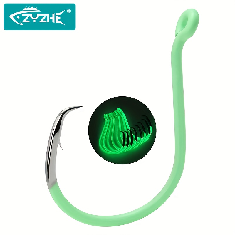 ZYZHE 10個/箱 光るサークルフック イーグルビーキュ - Fishing Hook Circle のレビューと価格