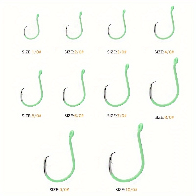 ZYZHE 10個/箱 光るサークルフック イーグルビーキュ - Fishing Hook Circle のレビューと価格