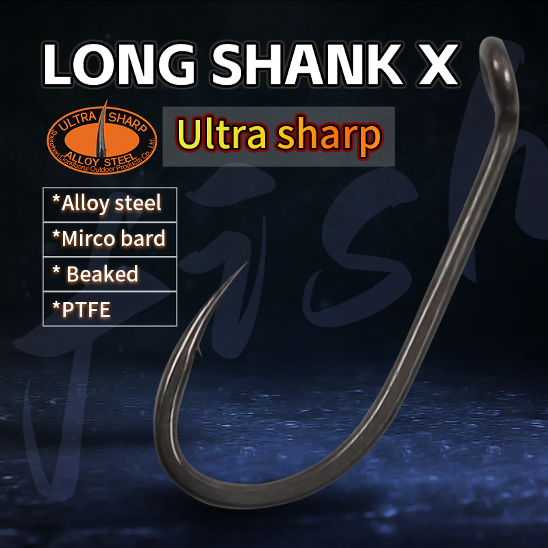 釣り用フック,10個,ロングシャンク,マイクロバーブサイズ2 - Fishing Hook Barbless のレビューと価格