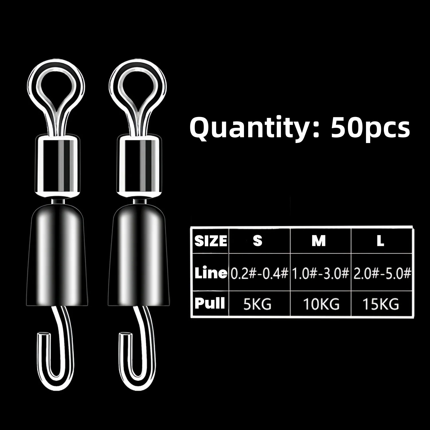 50個入り コイ釣り用クイックチェンジフィーダースイベル メ - Fishing Hook Jig のレビューと価格