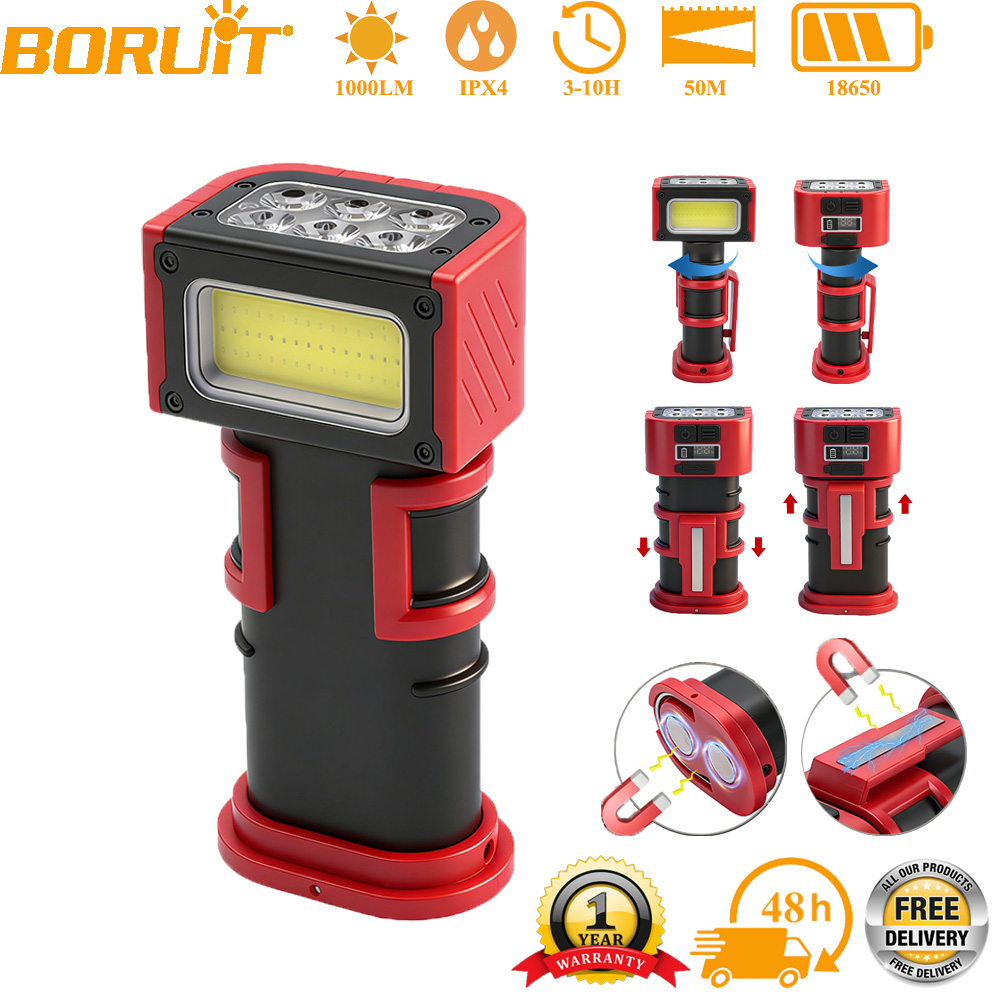 BORUiT COB LED ワークライト 1000LM T - Fishing Hook のレビューと価格