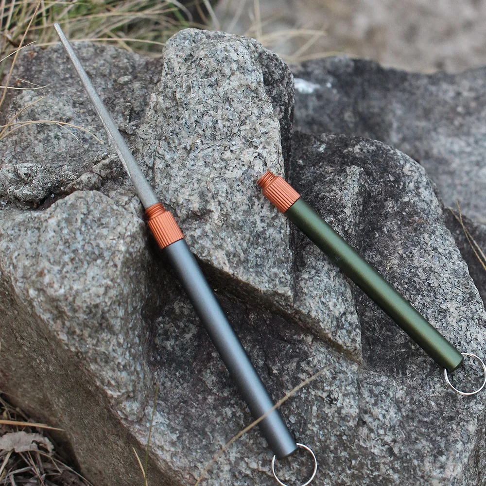 屋外マットミニ EDC ナイフ研ぎロッドステンレス鋼エメリー - Fishing Hook Stainless Steel のレビューと価格