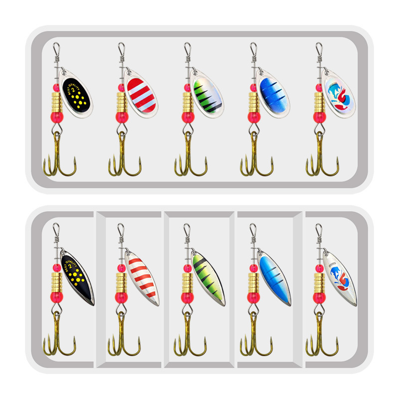 スピナーフィッシングルアーキット,スピナースピナースプーン, - Fishing Hook Treble のレビューと価格