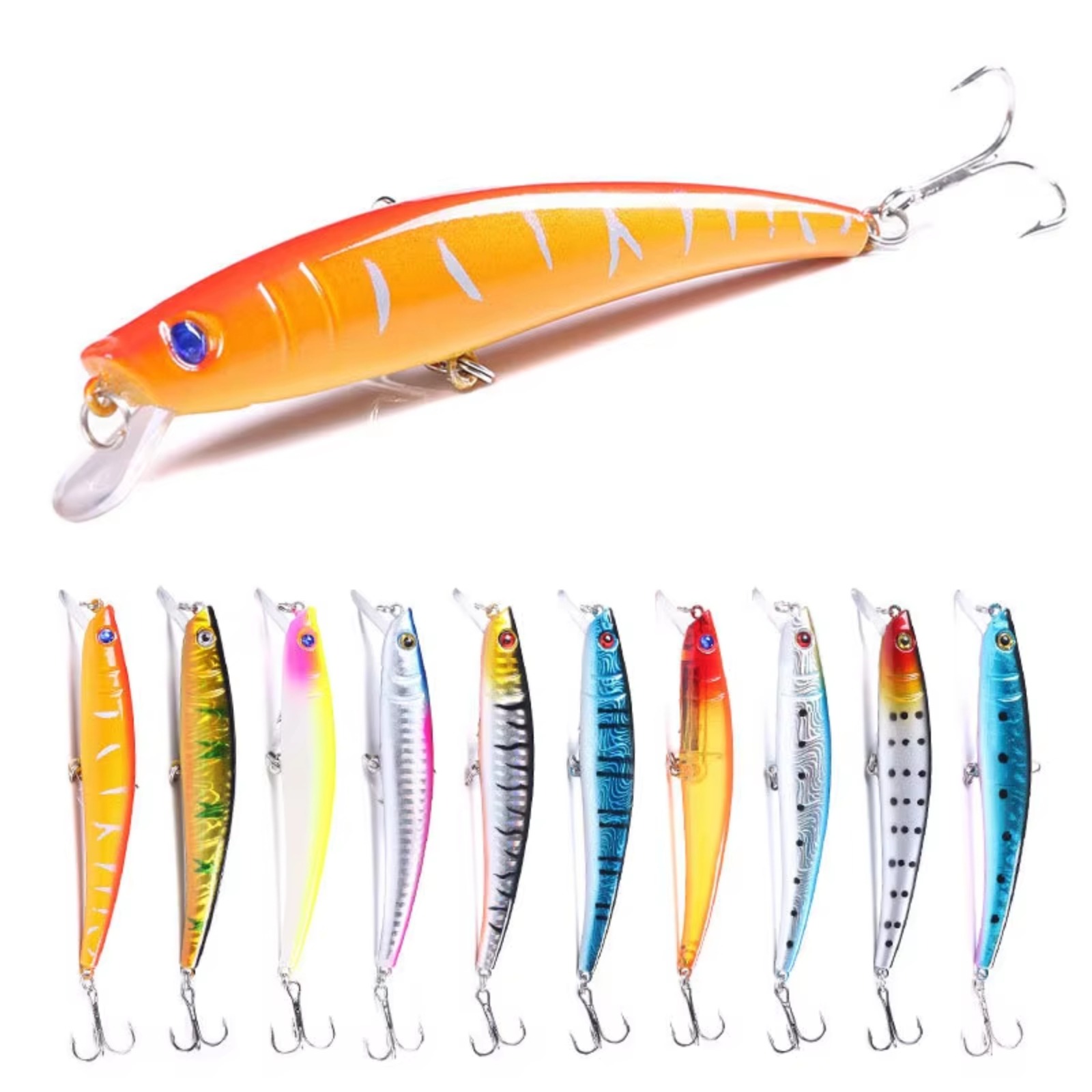 ミノー釣りルアー 110mm 13g ハードベイト ウォブラ - Fishing Hook Treble のレビューと価格