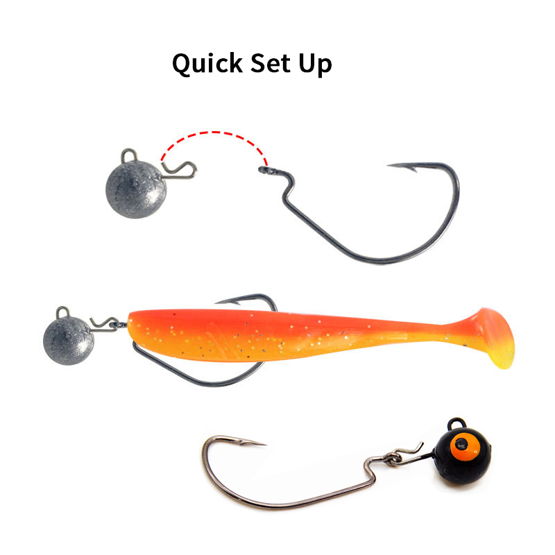 釣り用の丸い頭のシンカー,魚を捕まえるためのウェイト,フック - Fishing Hook Jig のレビューと価格