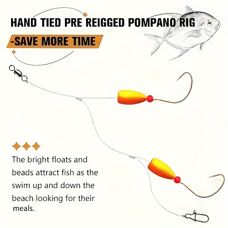 ポンパノ-スネルフロート付き釣り道具,海水釣り道具,ライブベ - Fishing Hook Circle のレビューと価格