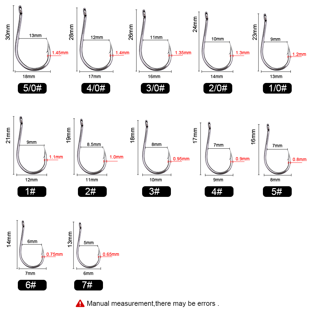 FTK CHINU リング付きバーブ付きフィッシュフック 1 - Fishing Hook Circle のレビューと価格