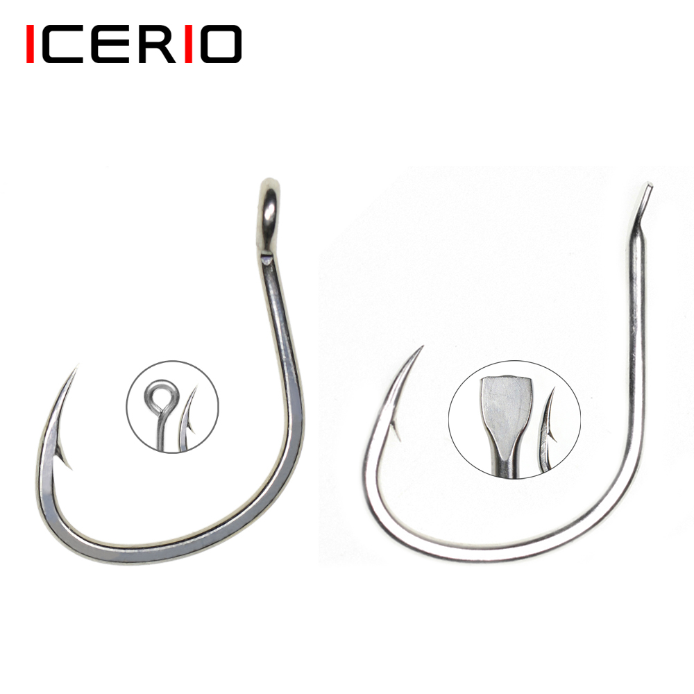 Icerio-耐食性のコーティングベイト,10個,防錆,フィ - Fishing Hook Barbless のレビューと価格