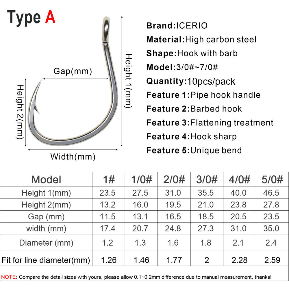 Icerio-耐食性のコーティングベイト,10個,防錆,フィ - Fishing Hook Barbless のレビューと価格