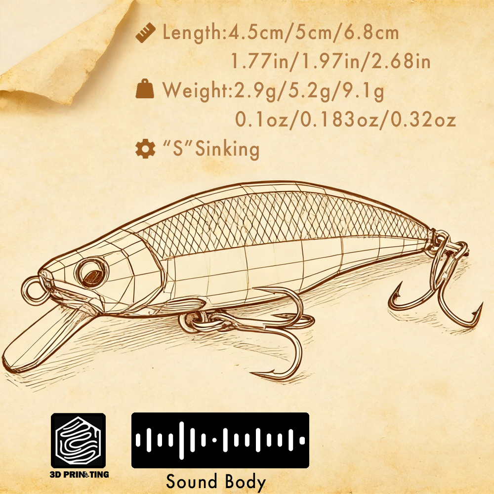 B&U トラウトパターンハードベイトシンキングミノー釣りルア - Fishing Hook Assortment のレビューと価格