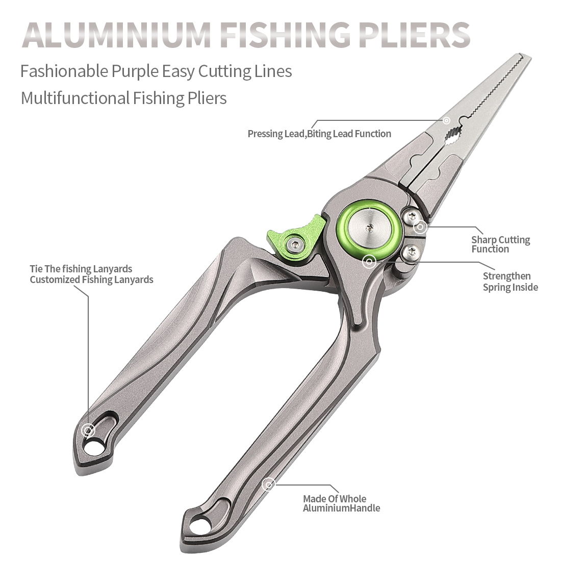 フルアルミ製フックリムーバー付き海水釣り用プライヤー、ランヤ - Fishing Hook のレビューと価格