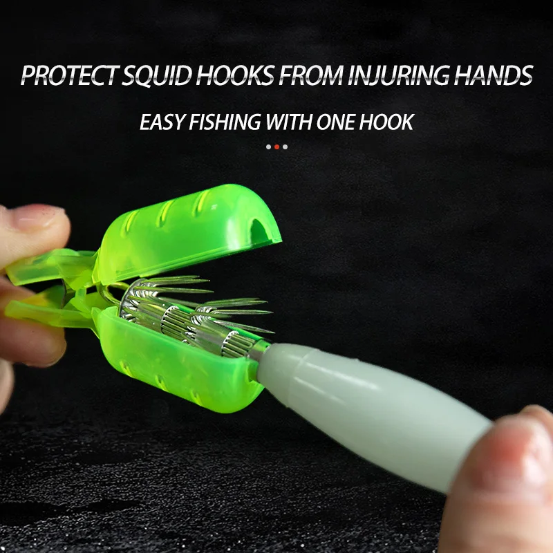 10 ピース/ロットイカジグフックカバー木製エビフックボンネ - Fishing Hook Jig のレビューと価格