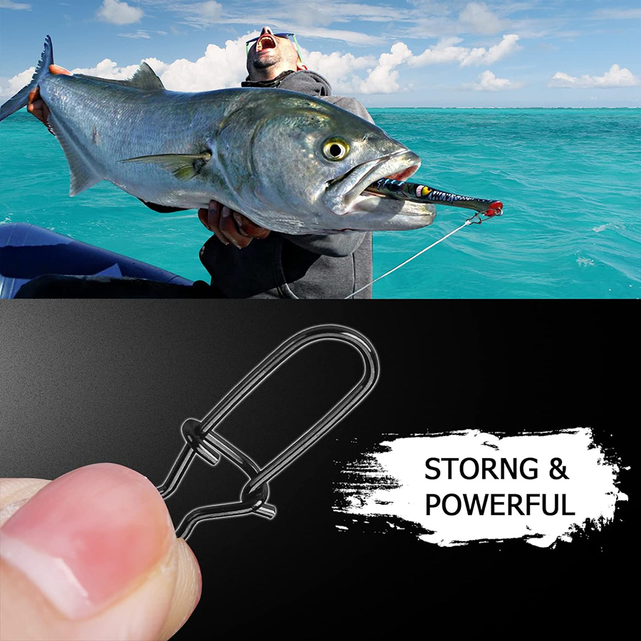 50 個クランクベイトスナップステンレス鋼デュオロックルアー - Fishing Hook Stainless Steel のレビューと価格
