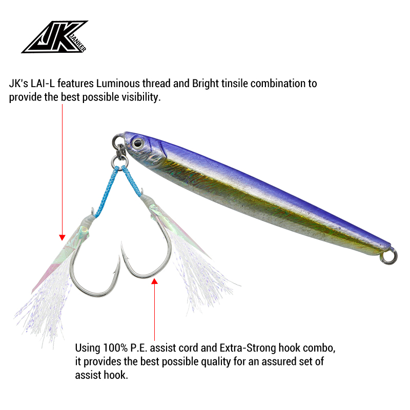 Jk LAI-L-ショアジギング用の軽量フック,「t」溝付き - Fishing Hook Assortment のレビューと価格