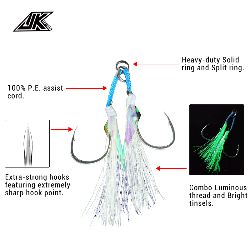 Jk LAI-L-ショアジギング用の軽量フック,「t」溝付き - Fishing Hook Assortment のレビューと価格