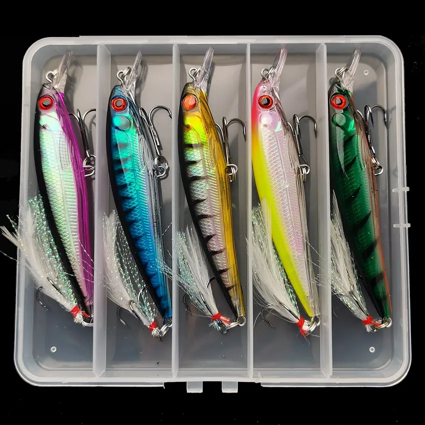 3Dレーザーアイミノールアー,フェザー付きハードベイト,最大 - Fishing Hook のレビューと価格