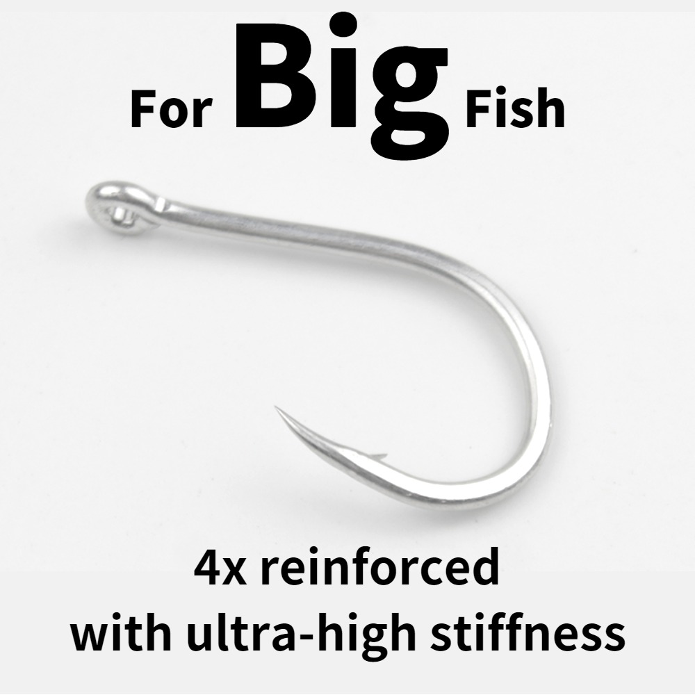 大きな魚用有刺鉄線釣りフック高炭素鋼鯉単円オフセット釣り針海 - Fishing Hook Circle のレビューと価格