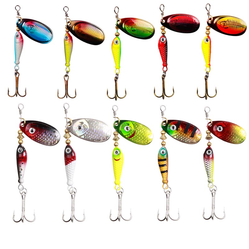 10 ピース/セットスピナールアー 9.1 グラム 7 セン - Fishing Hook Treble のレビューと価格