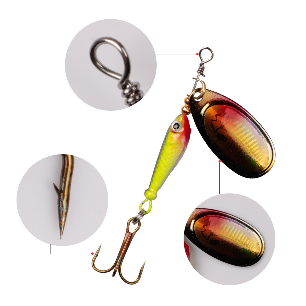 10 ピース/セットスピナールアー 9.1 グラム 7 セン - Fishing Hook Treble のレビューと価格