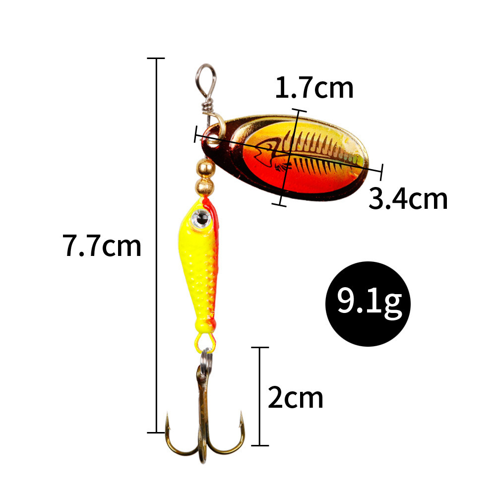 10 ピース/セットスピナールアー 9.1 グラム 7 セン - Fishing Hook Treble のレビューと価格