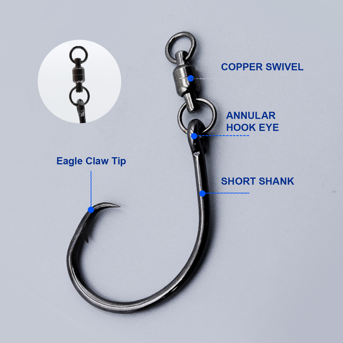 ZYZHE 3/6/9個入りサークルフック スイベルリング付 - Fishing Hook Circle のレビューと価格