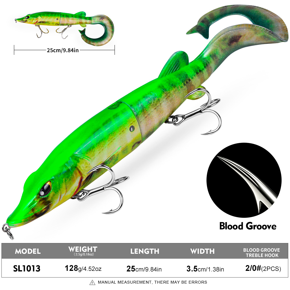 PROBEROS 1PC 2セグメントジョイントスイムベイト - Fishing Hook Treble のレビューと価格