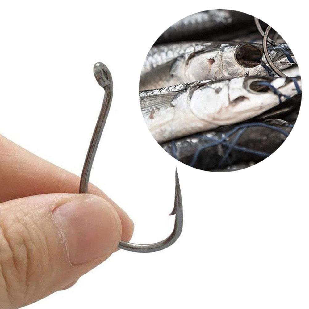 100個入り箱入り釣り針 高炭素鋼製バーブ付きサークルフック - Fishing Hook Circle のレビューと価格
