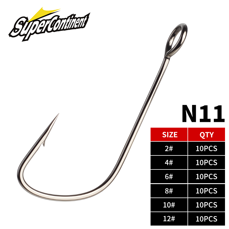 スーパーコンチネンタル2 # -12 #   10 個バーブ - Fishing Hook Offset のレビューと価格